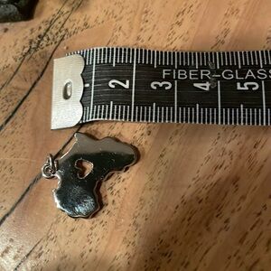 Love Africa- ❤️ non-tarnish charm. 20mm from top of Africa to tip.NEW